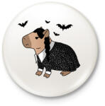 printfashion Wednesday capybara - Kitűző, hűtőmágnes - Fehér (14235802)