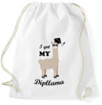 printfashion I got my dipllama - Sportzsák, Tornazsák - Fehér (6340338)