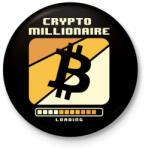 printfashion BITCOIN 4 EVER 89 - Kitűző, hűtőmágnes - Fekete (6976565)