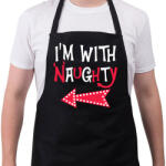 printfashion Vele vagyok - Kötény - Fekete (4932740)
