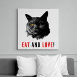 printfashion Eat and love - Vászonkép - Fehér (6626326)