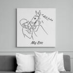 printfashion My life - Lovas minta - Vászonkép - Fehér (6640820)