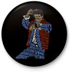 printfashion Légdeszkás - Kitűző, hűtőmágnes - Fekete (3090912)