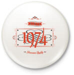 printfashion since-1974-red-black - Kitűző, hűtőmágnes - Fehér (3076520)