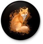 printfashion Róka - Kitűző, hűtőmágnes - Fekete (5688034)