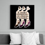 printfashion csoki és cipők - Vászonkép - Fekete (14249742)