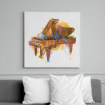 printfashion Zongora - Vászonkép - Fehér (8462664)