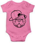 printfashion Bulldog sapiban fekete - Baba Body - Rózsaszín (7360125)