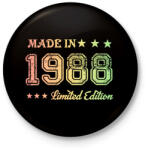 printfashion 1988 - Kitűző, hűtőmágnes - Fekete (6171706)