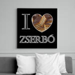 printfashion I love zserbó - Vászonkép - Fekete (8695412)