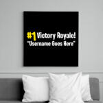 printfashion Fortnite Victory Royale - Vászonkép - Fekete (6646446)