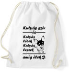 printfashion Kutyás szív és kutyás lélek - Sportzsák, Tornazsák - Fehér (5967549)