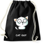 printfashion Cat guy - Sportzsák, Tornazsák - Fekete (2532817)