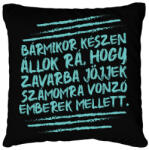 printfashion Vonzó emberek mellett - Párnahuzat, Díszpárnahuzat - Fekete (7283388)