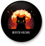 printfashion Nem én voltam. - Kitűző, hűtőmágnes - Fekete (3094630)