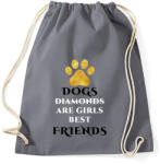 printfashion Dog friend - Sportzsák, Tornazsák - Grafitszürke (823140)