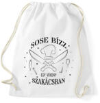 printfashion Sose bízz egy vékony szakácsban - Sportzsák, Tornazsák - Fehér (7549578)