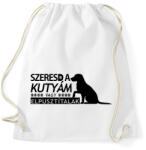 printfashion Szeresd a kutyám - Sportzsák, Tornazsák - Fehér (1919568)