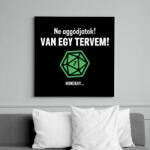 printfashion Van egy tervem! - Vászonkép - Fekete (6653655)