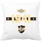 printfashion born-in-1941-cream-choco - Párnahuzat, Díszpárnahuzat - Fehér (619288)