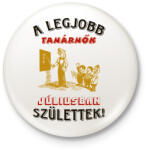 printfashion Tanárnő szülinapja július - Kitűző, hűtőmágnes - Fehér (5748304)