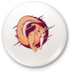 printfashion Mókus - Kitűző, hűtőmágnes - Fehér (4202126)