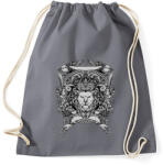 printfashion Oroszlán trón - Sportzsák, Tornazsák - Grafitszürke (361261)