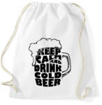 printfashion Keep Calm and Drink Beer - Sportzsák, Tornazsák - Fehér (2795499)