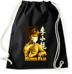 printfashion Kung Fu maszkban - Sportzsák, Tornazsák - Fekete (6604535)