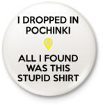 printfashion PUBG - Dropped in Pochinki (Fekete) - Kitűző, hűtőmágnes - Fehér (3077240)