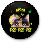 printfashion Cicc-cicc - Brazil - Kitűző, hűtőmágnes - Fekete (7582852)
