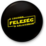 printfashion A legjobb feleség a galaxisban - Kitűző, hűtőmágnes - Fekete (3095055)