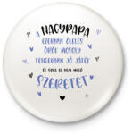 printfashion A nagypapa ezernyi ölelés - Kitűző, hűtőmágnes - Fehér (7062644)