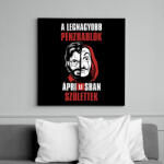 printfashion A legnagyobb pénzrablók áprilisban születtek - Vászonkép - Fekete (6657286)