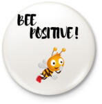 printfashion BEE Positive! - Kitűző, hűtőmágnes - Fehér (3088274)