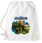 printfashion Minecraft - Sportzsák, Tornazsák - Fehér (14465421)