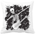 printfashion Csontváz gitárral - Párnahuzat, Díszpárnahuzat - Fehér (5646678)