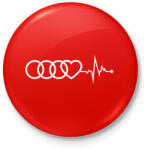 printfashion AUDI logo fehér - Kitűző, hűtőmágnes - Piros (5364330)