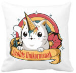 printfashion Cica - Szólíts unikornisnak - Párnahuzat, Díszpárnahuzat - Fehér (4102050)