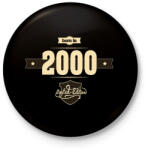 printfashion born-in-2000-cream-choco - Kitűző, hűtőmágnes - Fekete (3094008)