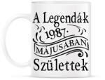 printfashion A legendák 1987 májusában születtek - Bögre - Fehér (2450758)