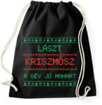 printfashion Lászt kriszmösz karácsonyi póló - Sportzsák, Tornazsák - Fekete (10943388)