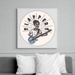 printfashion Slappers - Gitáros minta - Vászonkép - Fehér (6640984)