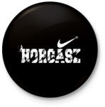 printfashion Horgász logó fehér - Kitűző, hűtőmágnes - Fekete (5978102)