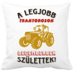 printfashion Traktoros szülinapja december - Párnahuzat, Díszpárnahuzat - Fehér (5752473)