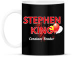 printfashion stephen king állandó olvasója - Bögre - Fekete (1791879)