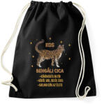 printfashion Kos - Bengáli cica - Sportzsák, Tornazsák - Fekete (13335681)