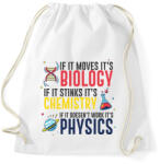 printfashion Biológia, kémia, fizika - Sportzsák, Tornazsák - Fehér (11944858)