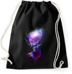 printfashion Utazó szarvas - Sportzsák, Tornazsák - Fekete (126462)