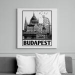 printfashion Budapest - Vászonkép - Fehér (6635187)